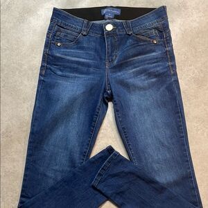 Democracy Womens “Ab” Solution Stretch Dark Wash Skinny Jeans Sz 6